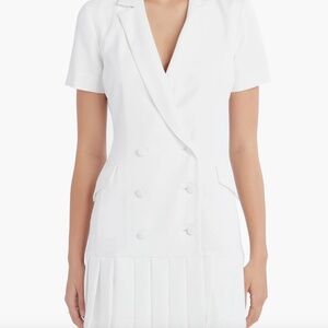 Mesha Pleated Tuxedo Minidress Amanda Uprichard